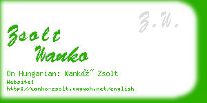 zsolt wanko business card